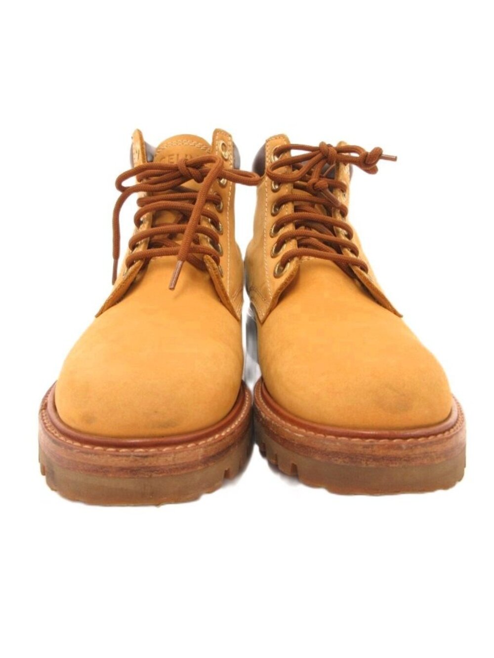 Celine Lace Up Boots Shoes Suede Leather 38 Yellow Brown - Picture 2 of 9